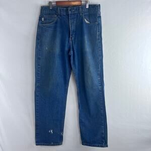 Carhartt FR Jeans Men's 34x30 Blue Work Pants